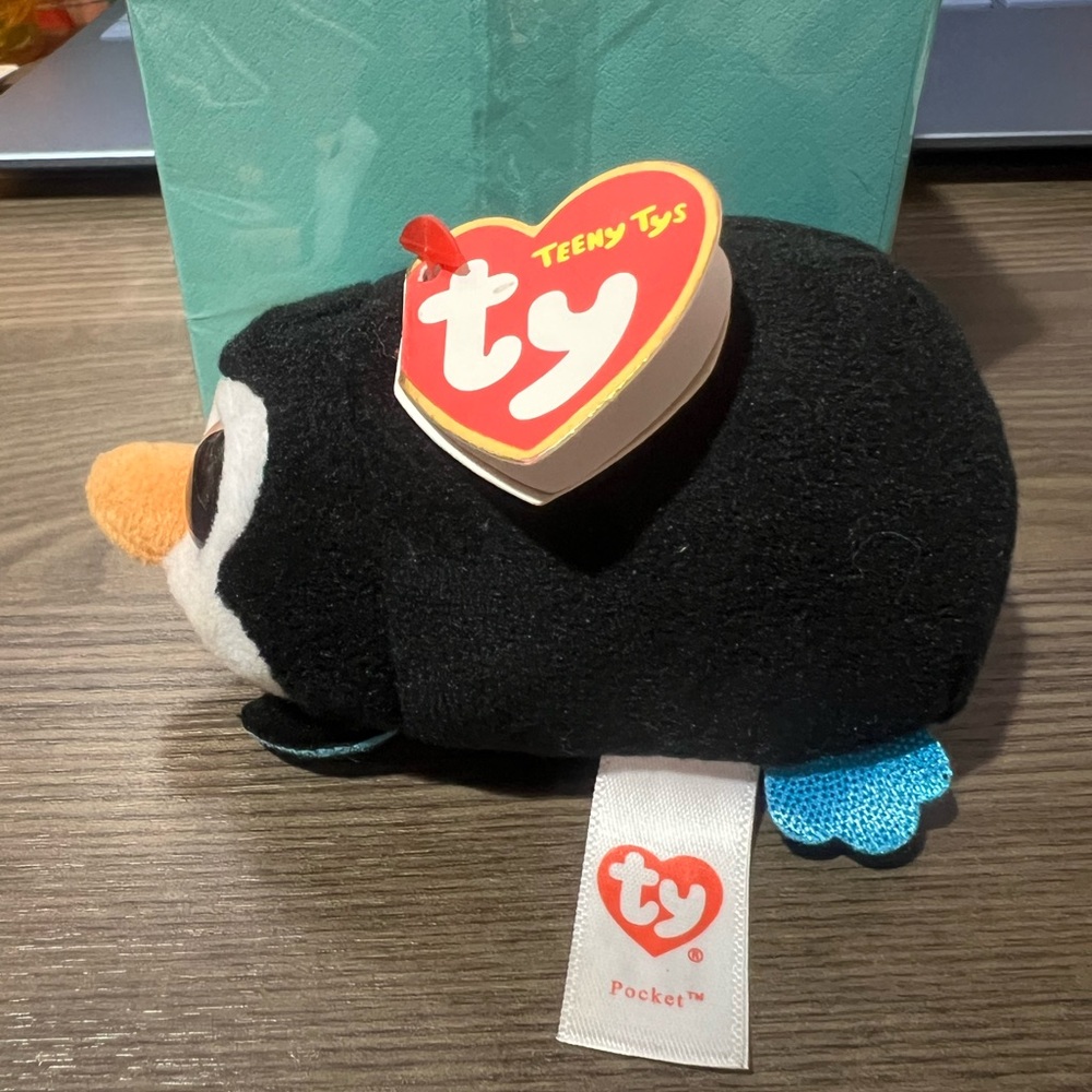 Ty Teeny Tys Black and White Penguin Plush